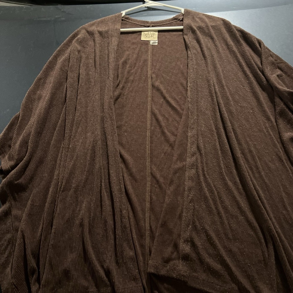 Chaser Brand Cardigan‎ Swim Cover Up Brown Thin Women's Sz XL